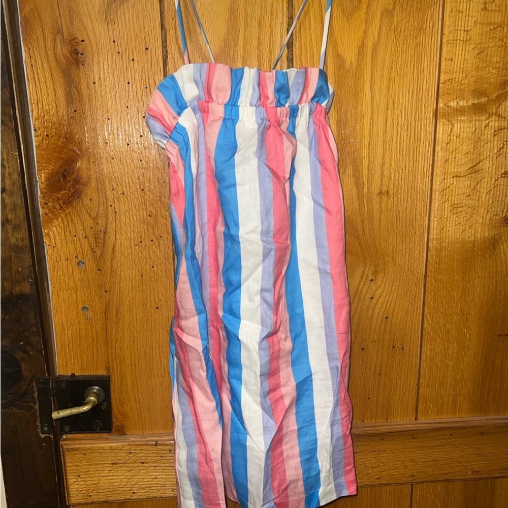 Buddy Love Striped Pastel Linen Dress